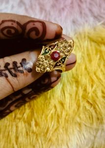 Elegant Gold-Plated Statement Ring