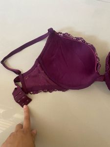 Elegant burgundy Lace Bra