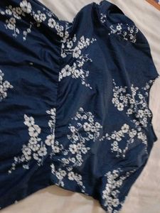 Navy Floral Wrap Dress