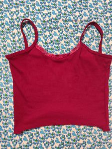 Y2K Lace Trim Cami Top