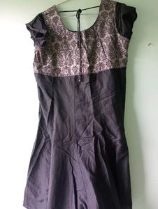 Rangmanch Anarkali Short Black Kurta