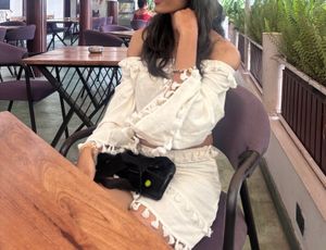 White Off-Shoulder Crop Top
