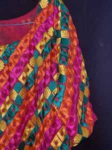Vibrant Phulkari Kurta Set