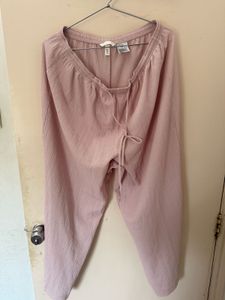 Comfy High-Waisted crinkled Palazzo Pants