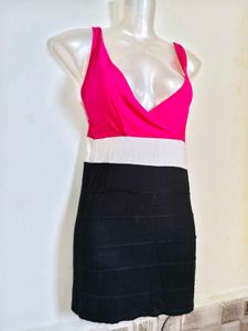 Chic Colorblock Mini Dress