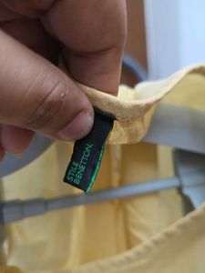 Benetton Yellow Sleeveless Top