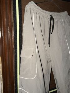 Grey Cargo Style Pants