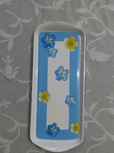 Rectangular Floral Serving Tray