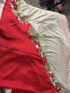 Embroidered Velvet Saree