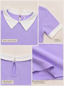 💜Lavender Peter Pan Collar Top