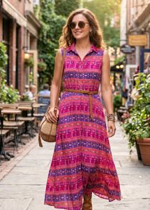Boho Print Maxi Dress