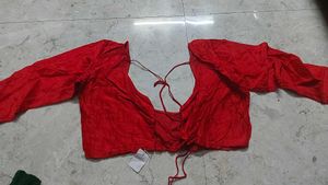 Vibrant Red Ethnic Blouse