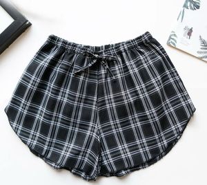 Checked Straight Leg Shorts