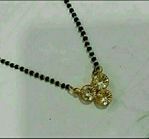 Set 2 Moti Metal Ki Chudiya &amp; Diamond Mangalsutra