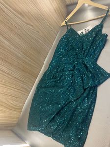 Sparkling Green Sequin Mini Dress