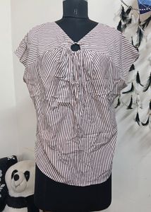 Striped Top with Ring Detail