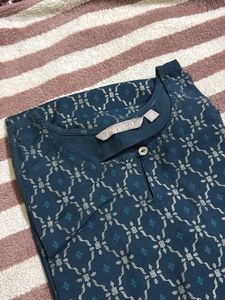 Stylish Teal Printed Kurta