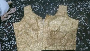 Vibrant Patterned Saree Blouse