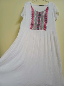 Embroidered White Kurta