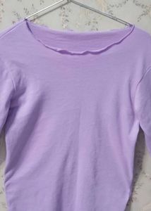 Lilac Lettuce Hem Top