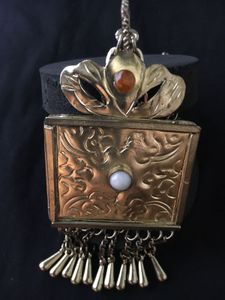 Vintage brass fringe  Necklace
