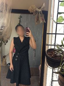 Chic Striped Wrap Dress
