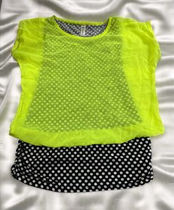 Neon Polka Dot Top