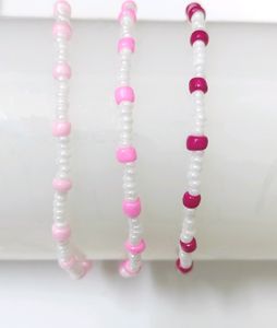 Classic Pink Beads Bracelet Set