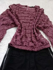 Zara sheer top 60% off