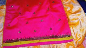 Pink &amp; Orange Embroidered Patiala Salwar Suit