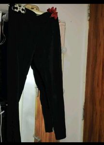 Light Blue Printed Kurta with black jeans