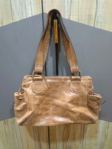 Vintage Distressed Leather Shoulder Bag