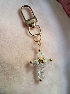 Crystal Cross Keychain