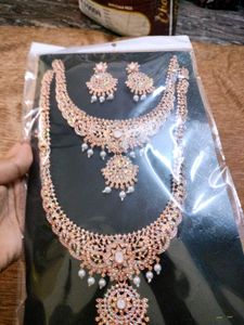 Stunning Rose Gold Kundan Jewellery Set