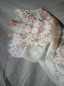 Elegant White Lace robe set
