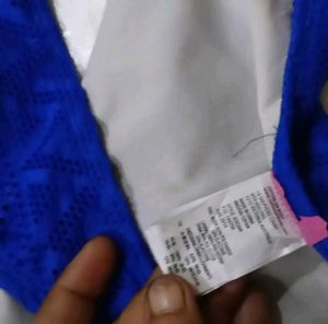 Blue Textured Bikini panty
