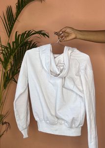 Cream Relaxed Fit Hoodie