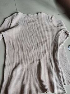 Ribbed V-Neck Long Sleeve koreanTop