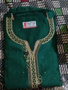 jaam cotton Green Dress Material