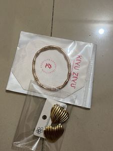 Chic Bracelet and Heart Earings