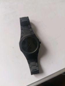 Sleek Black plastic Wristwatch