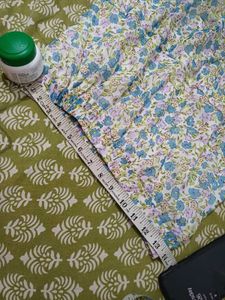 Papaya floral skirt
