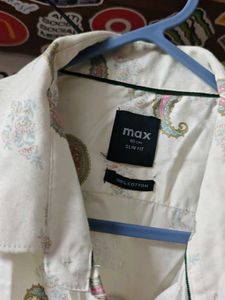 Men's White Paisley Print Shirt