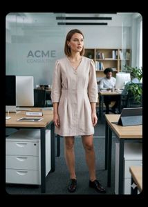 Elegant Linen Blend Mini Dress