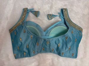 Blue Embellished Blouse