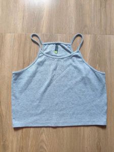 grey Crop Top