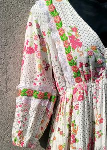 Bohemian Floral Print Maxi Dress