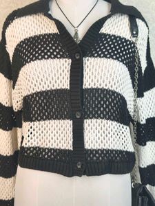 H&amp;M Striped Knit Cardigan