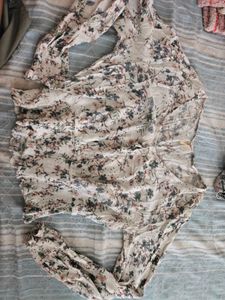 4 Floral Wrap Blouses