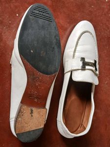 Authentic HERMES White Loafers